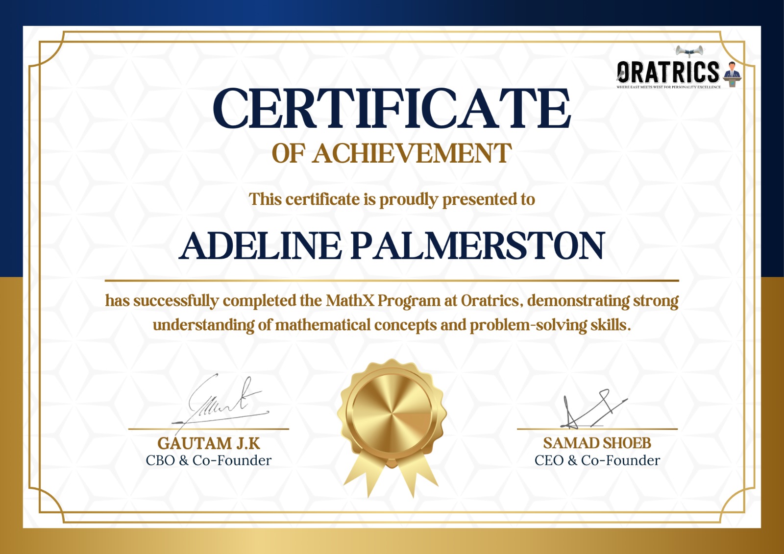 Oratrics Personality Development Certificate