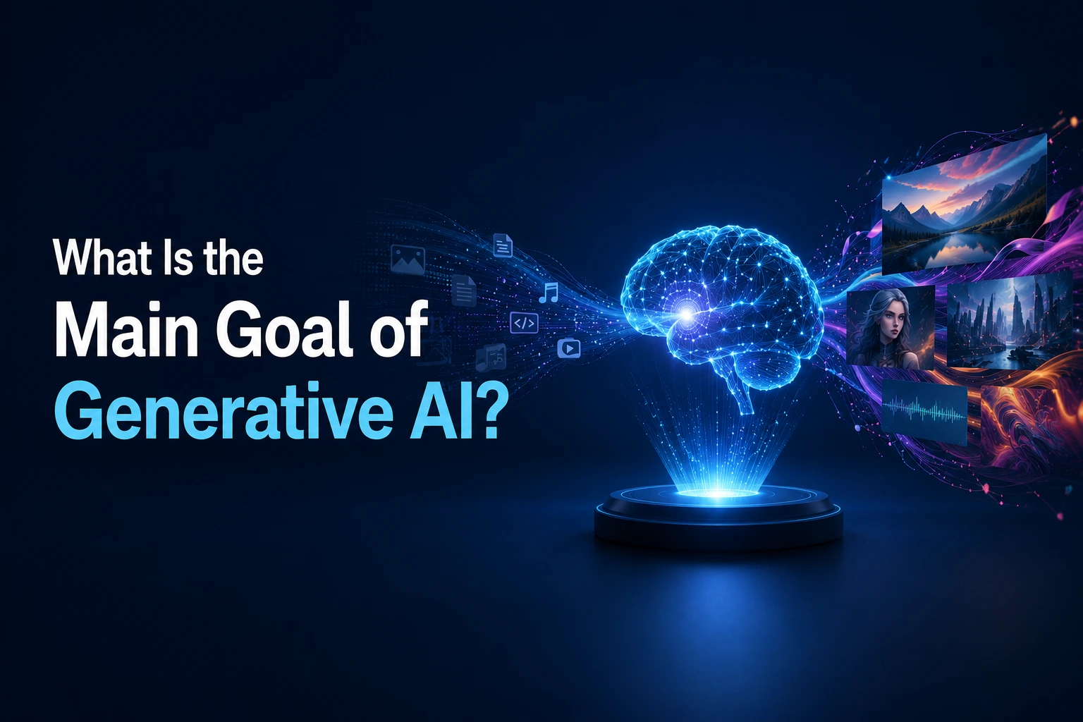 What is the main goal of generative AI
