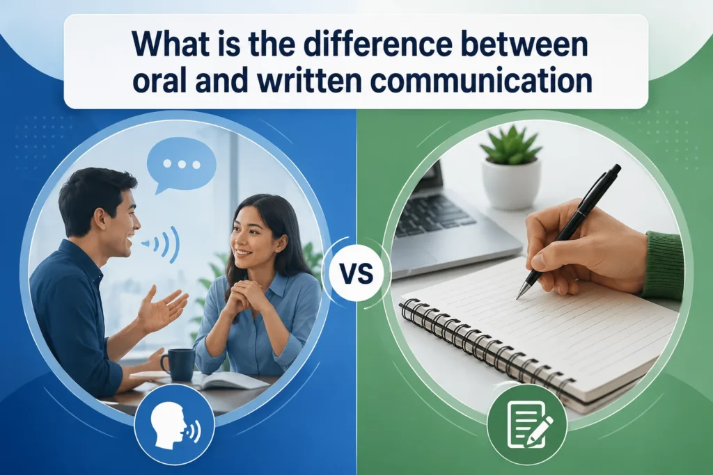 What is the difference between oral communication and written communication - Oratrics