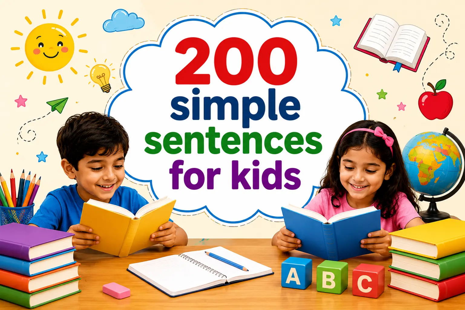 200 simple sentences for kids - Oratrics