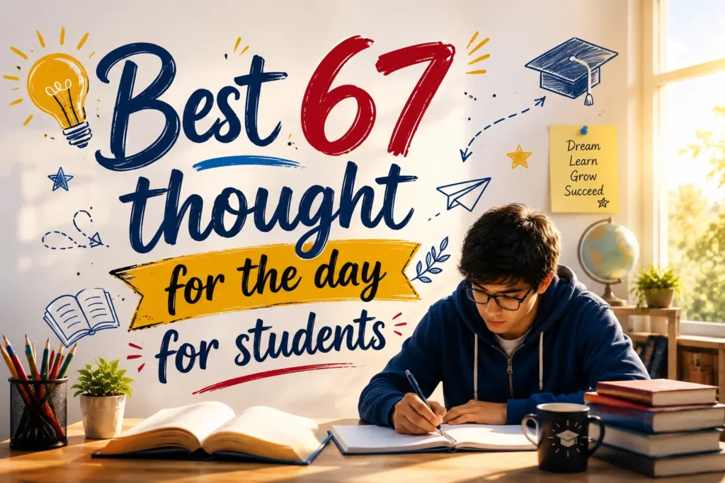 Best 67 thought for the day for students