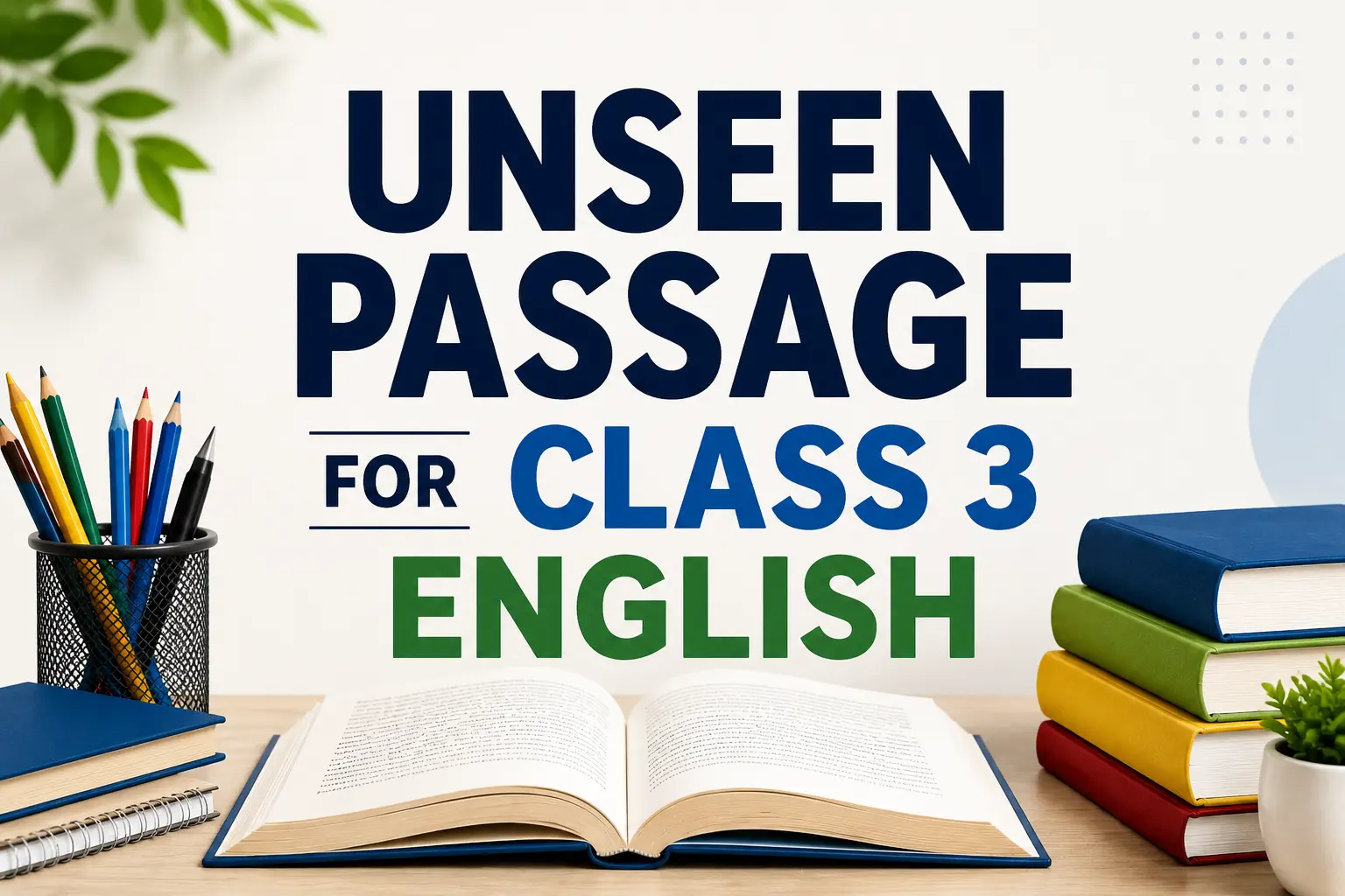 Unseen passage for class 3