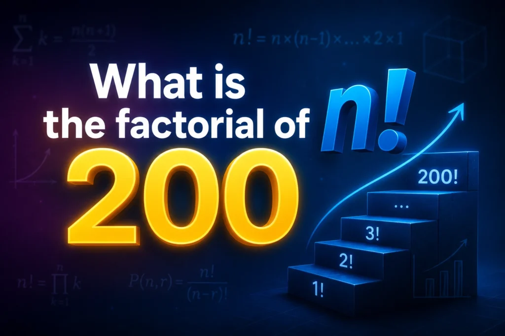 What is the factorial of 200 - Oratrics