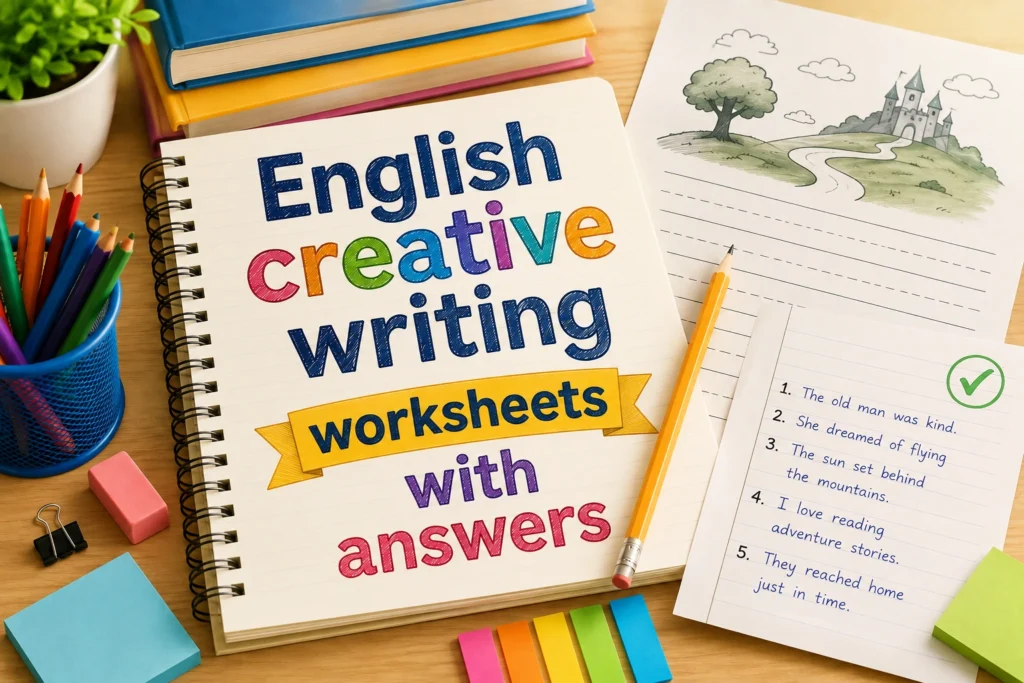 English creative writing worksheets with answers - Oratrics