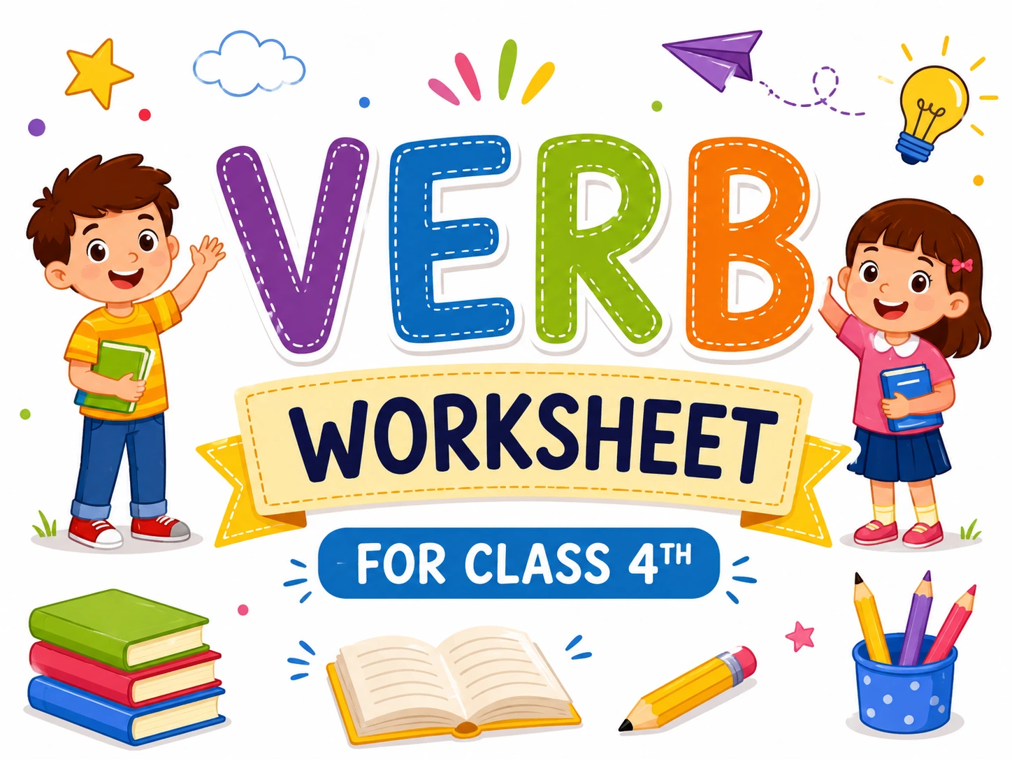 How to practice verb worksheet for class 4 - Oratrics