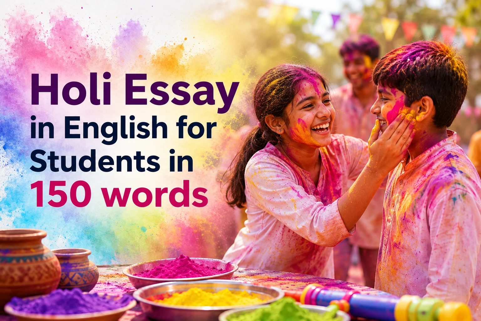 How to write essay on Holi in english for students in 150 words