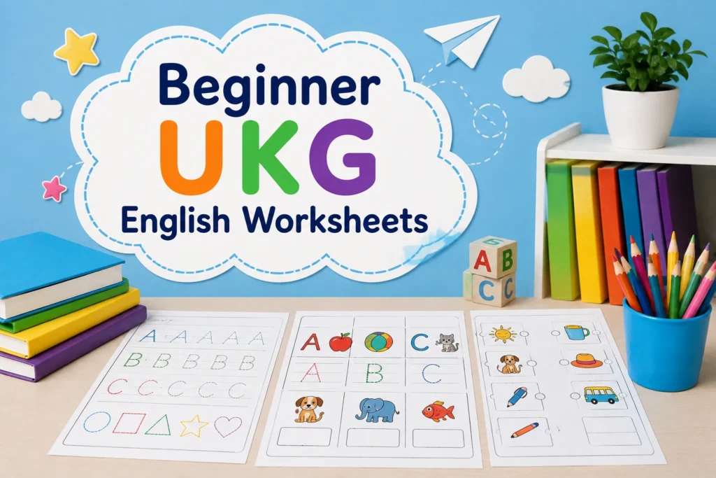 Beginner friendly UKG English worksheet - Oratrics