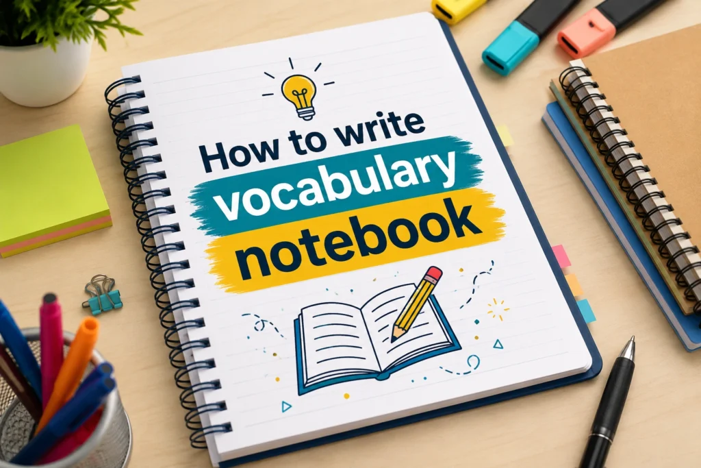 How to write vocabulary notebook - Oratrics