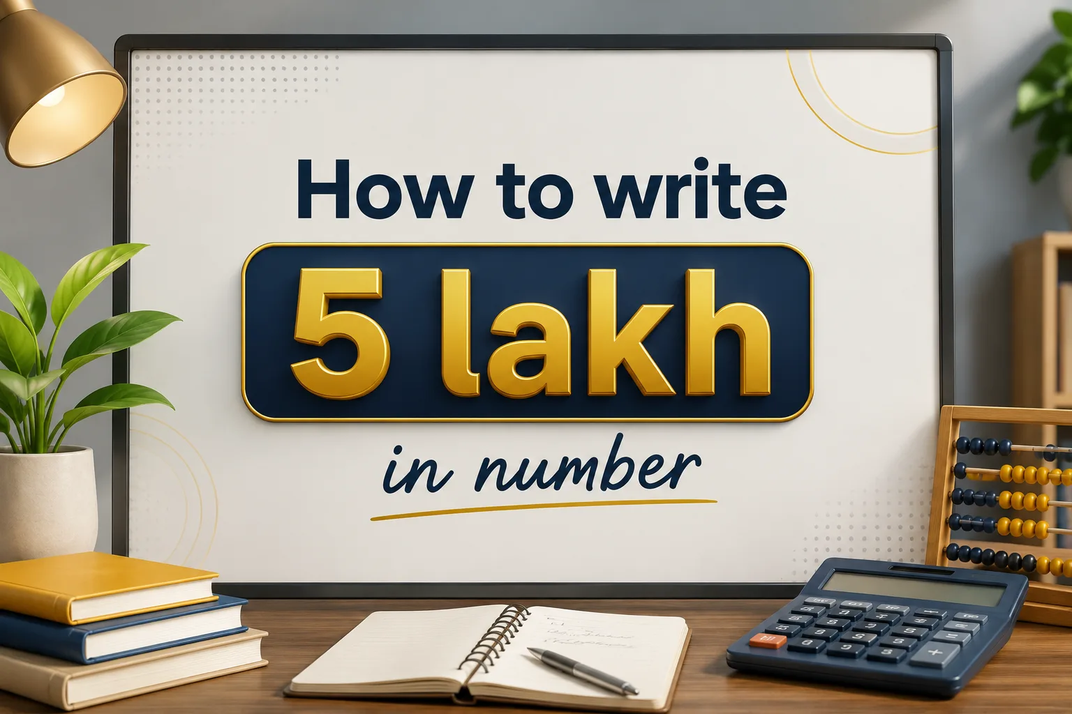 How to write 5 lakh in number and convert - Oratrics