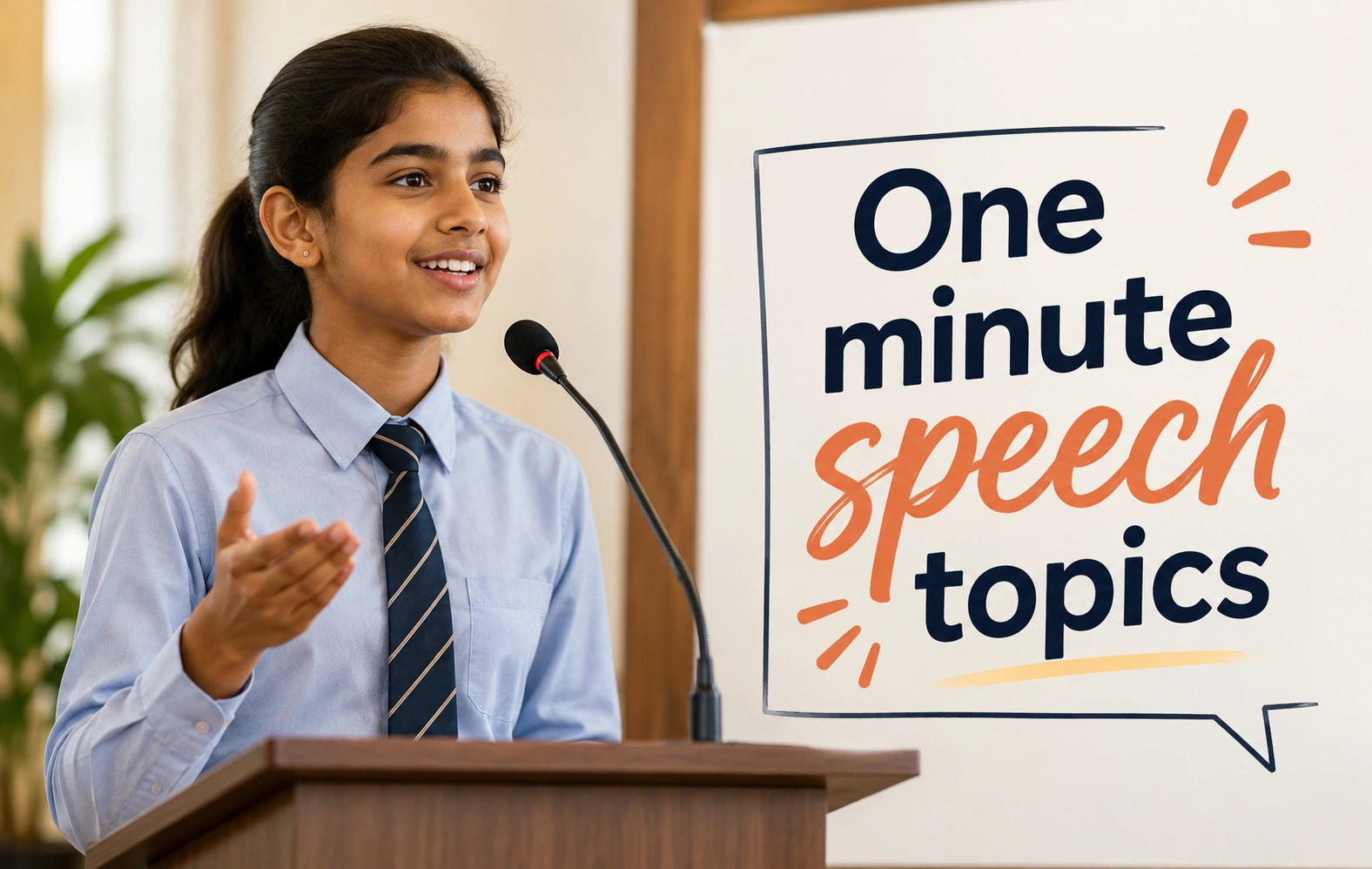 One minute speech topics for the students for class 1 to 10 - Oratrics