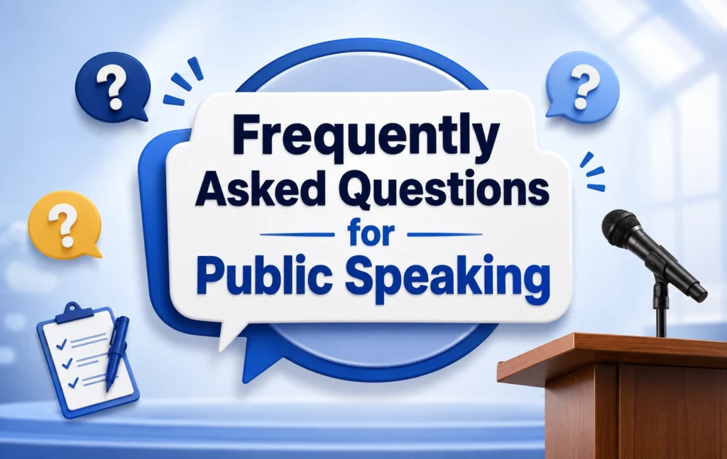 Frequently asked questions for public speaking - Oratrics public speaking program