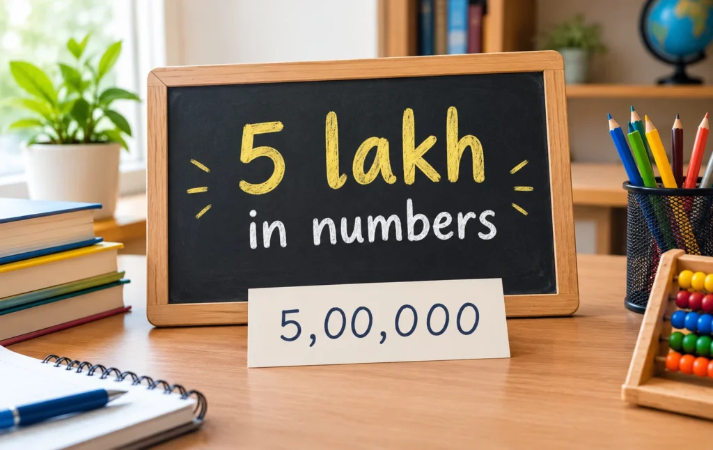 How to write 5 lakh in numbers - Oratrics