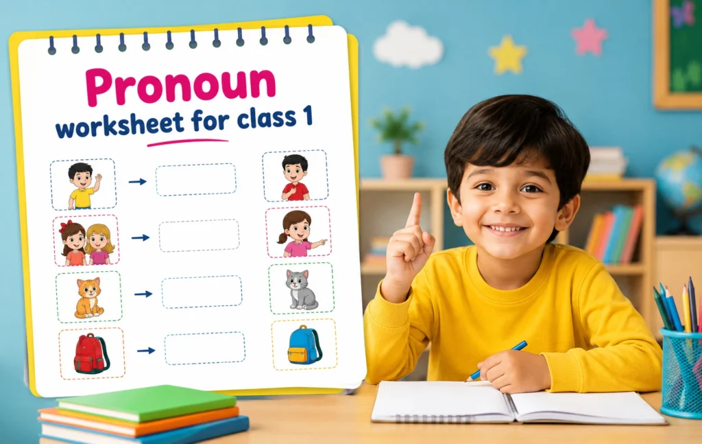 A complete guide for pronoun worksheet for class 1 by Oratrics expert team