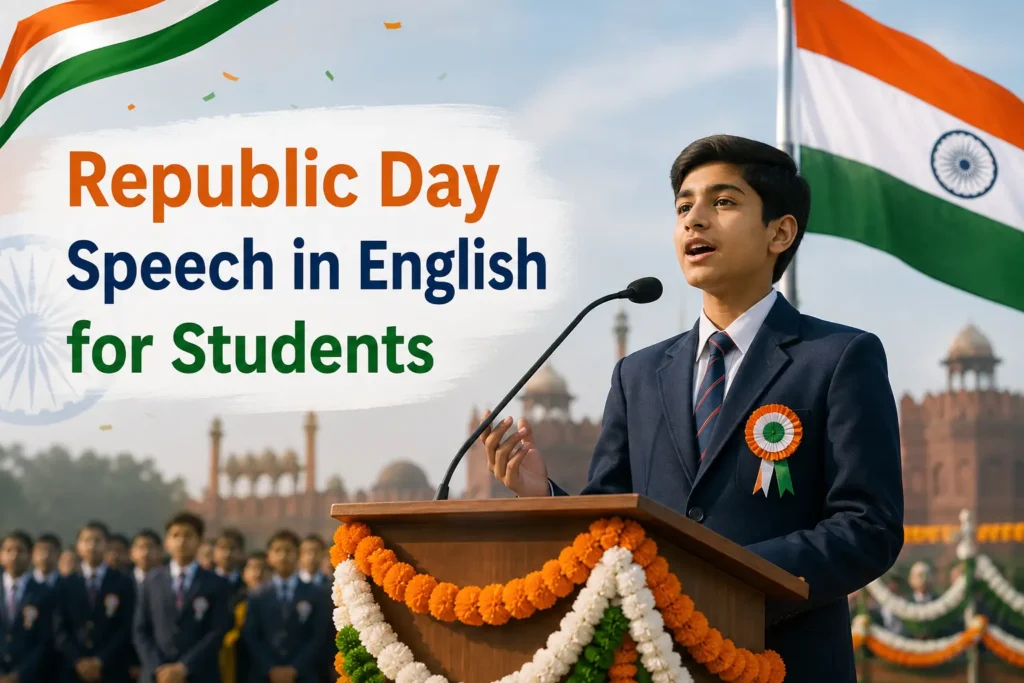 Republic day speech in English for students with free template to practice - Oratrics