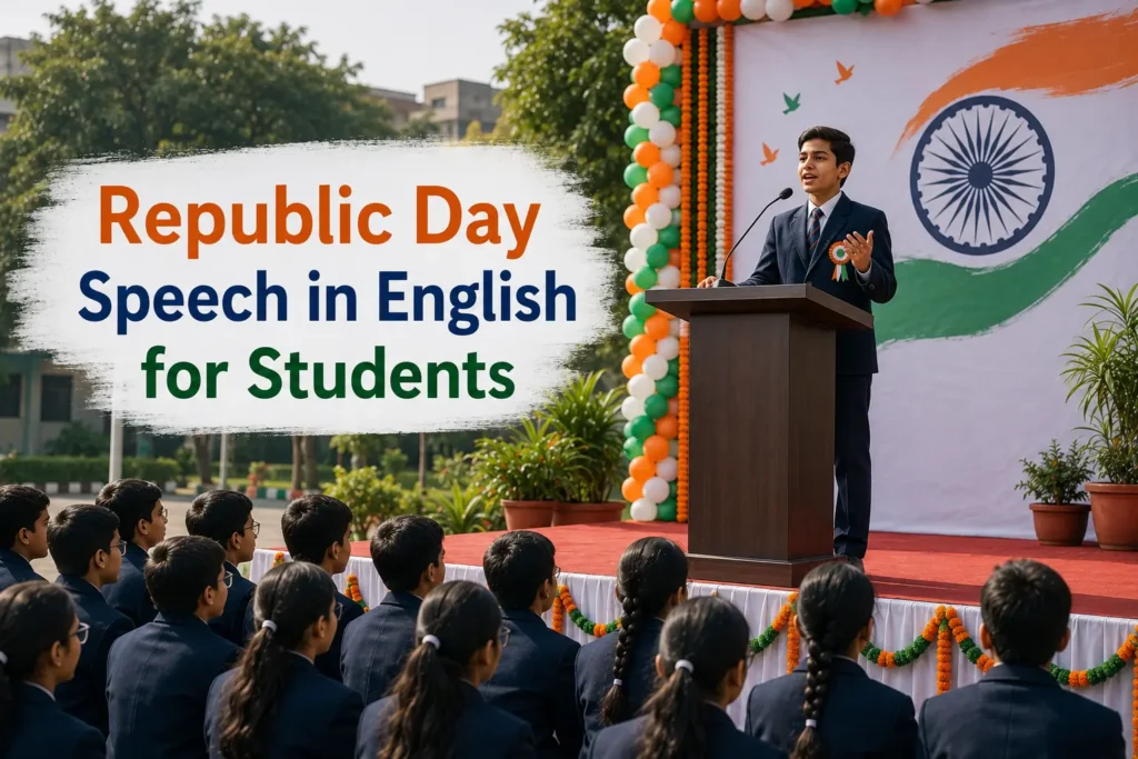 Republic day speech in English for students with free template to practice - Oratrics