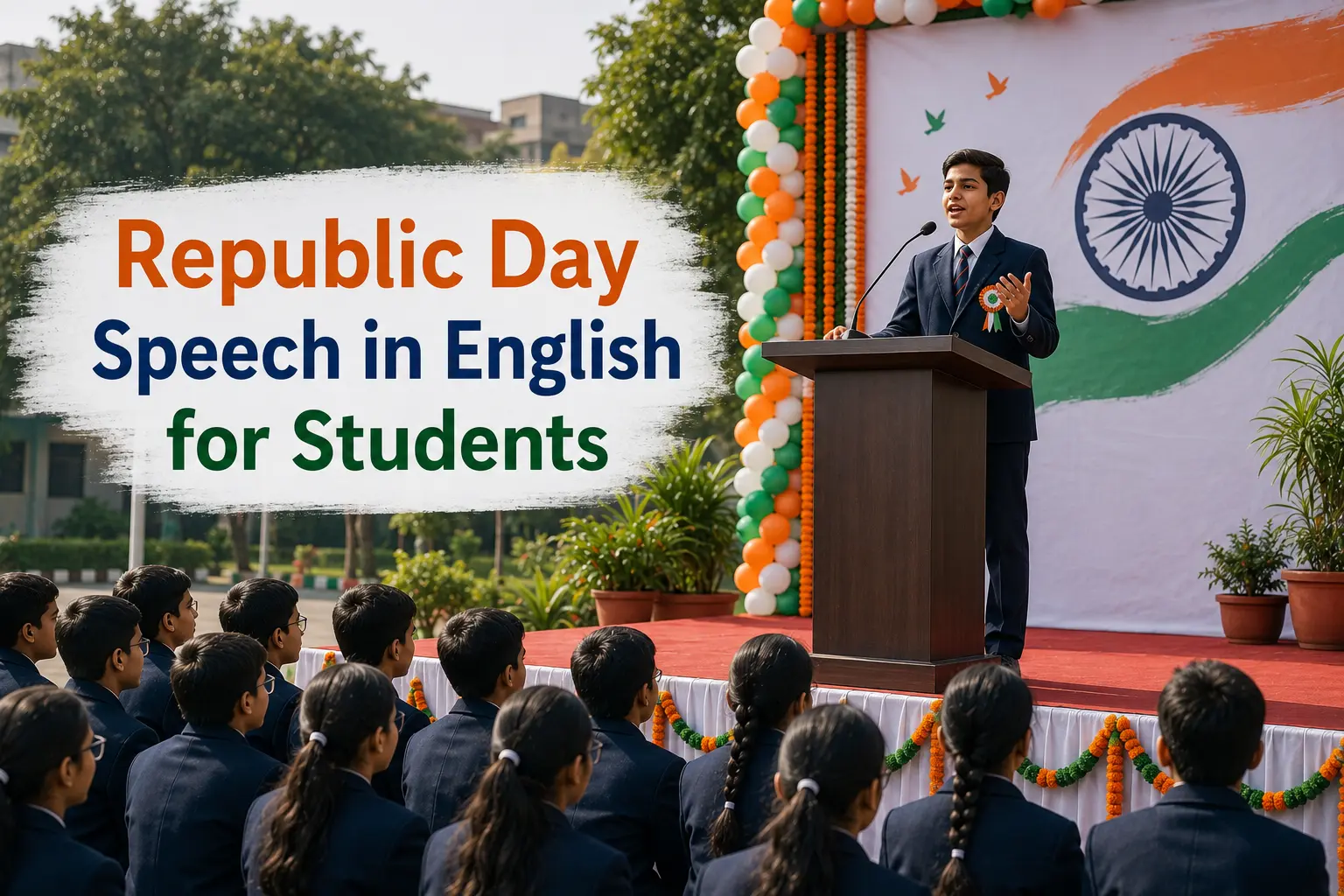 Republic day speech in English for students with free template to practice - Oratrics