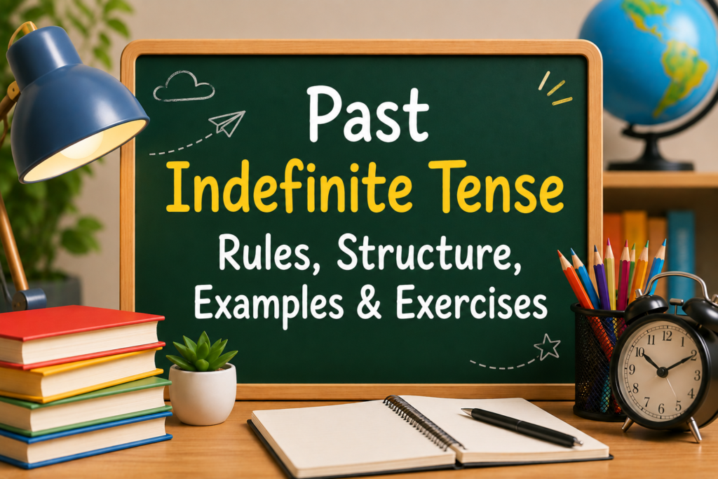 Past indefinite tense with rules, structure, examples and exercise - Oratrics