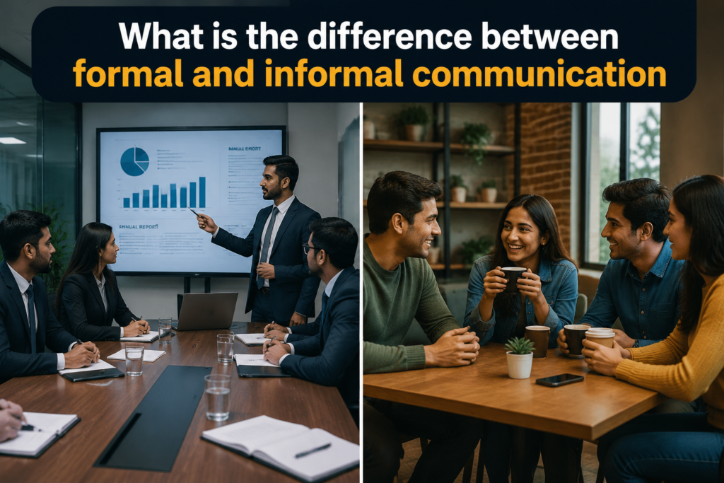 What is the key difference between formal and informal communication - Oratrics