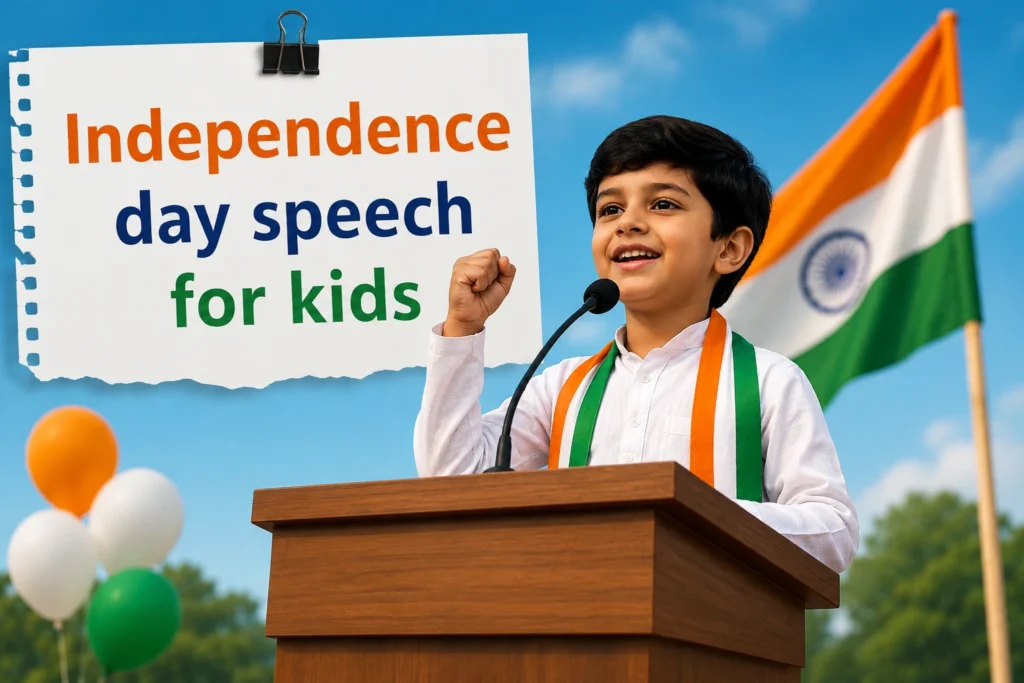 Learn Independence day speech for kids - Oratrics
