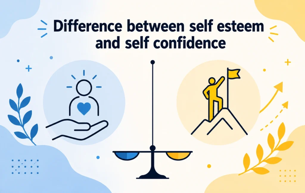 What is the difference between self esteem and self confidence - Oratrics