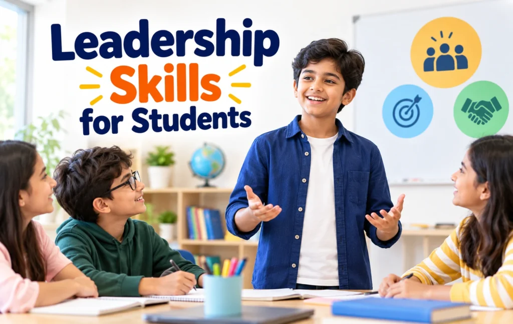 Leadership skills for students developed through teamwork, communication, confidence, and classroom activities