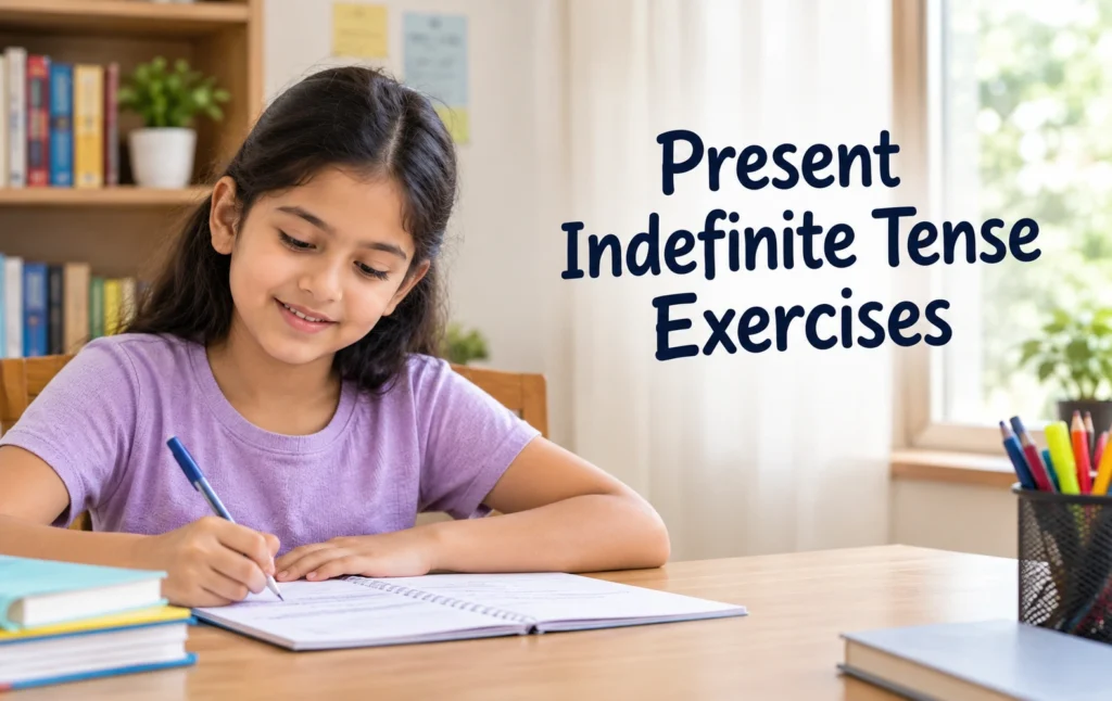Present indefinite tense exercise with answers - Oratrics