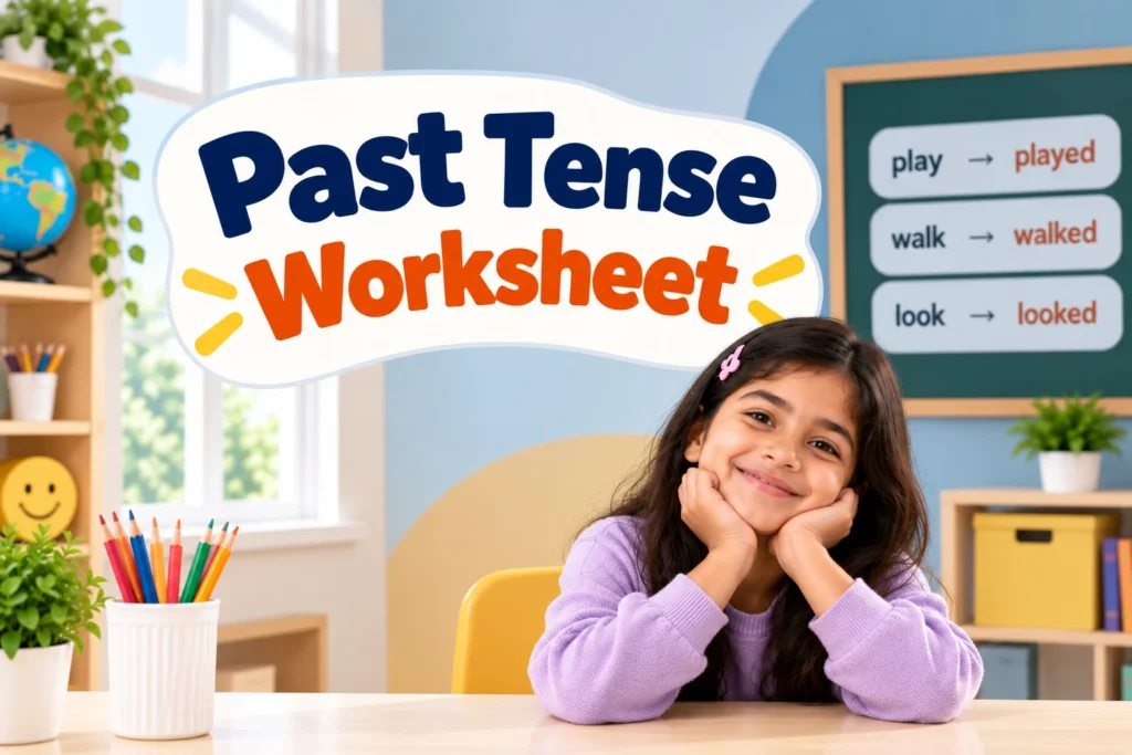 Past tense worksheet for students to practice past tense verbs and sentence formation