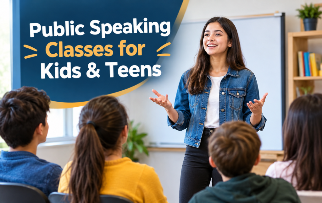 Best Public speaking classes for kids and teens in Dubai, UAE by Oratrics