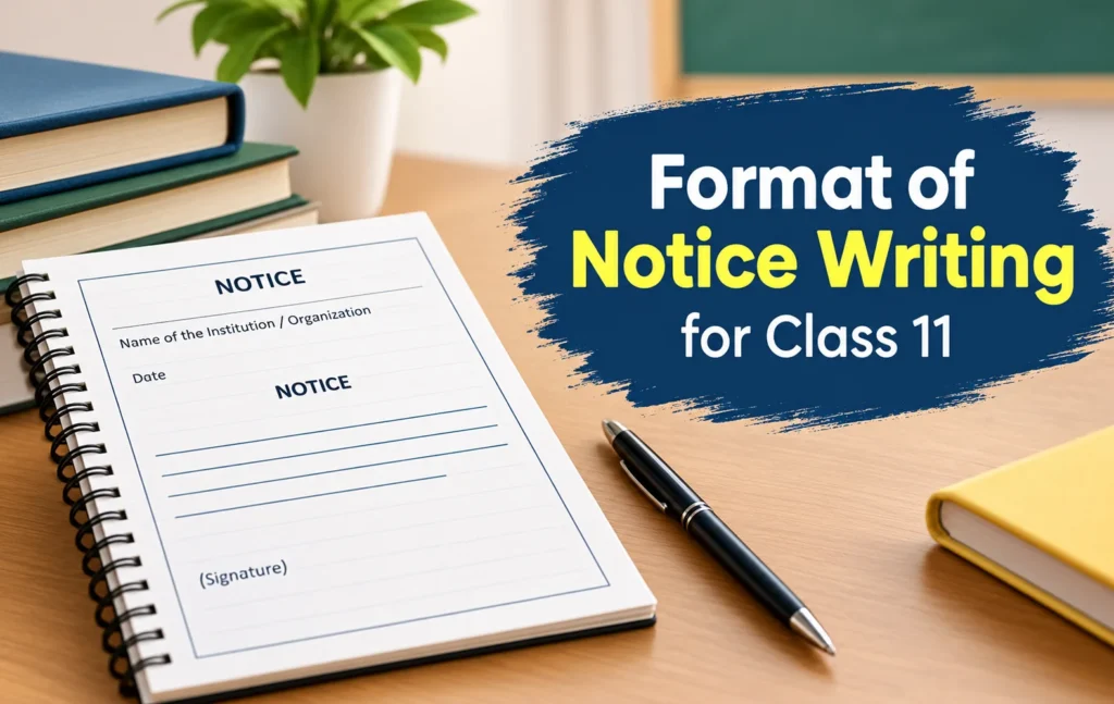 What is format of notice writing for class 11 - Oratrics