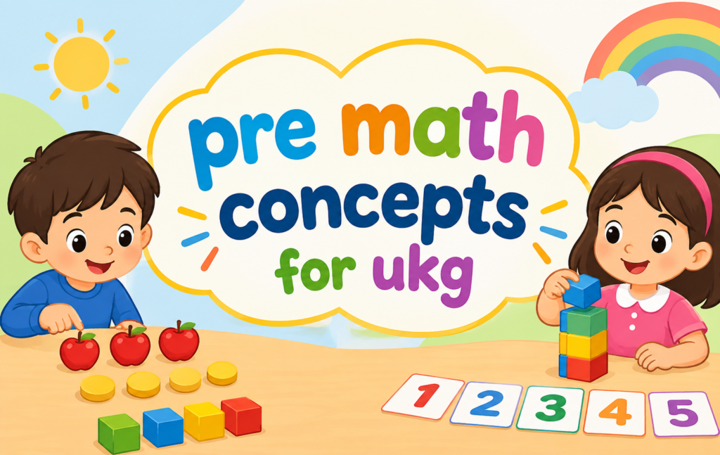 What is Pre math concepts for UKG with Oratrics