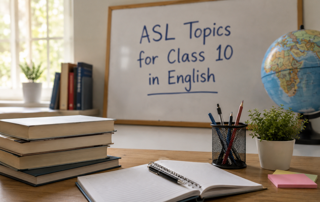 Master ASL topics for class 10 English for better speaking practice - Oratrics