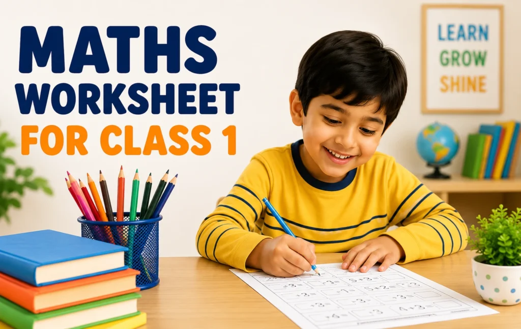 Maths worksheet for Class 1 students
