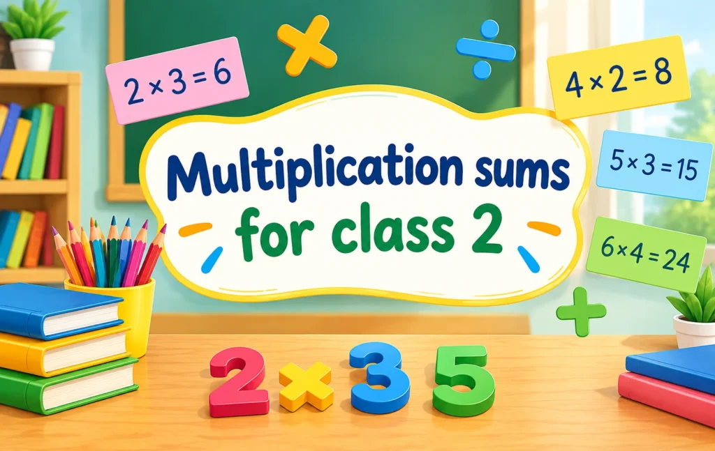 Learn about Multiplication sums for class 2 with Oratrics expert academic team