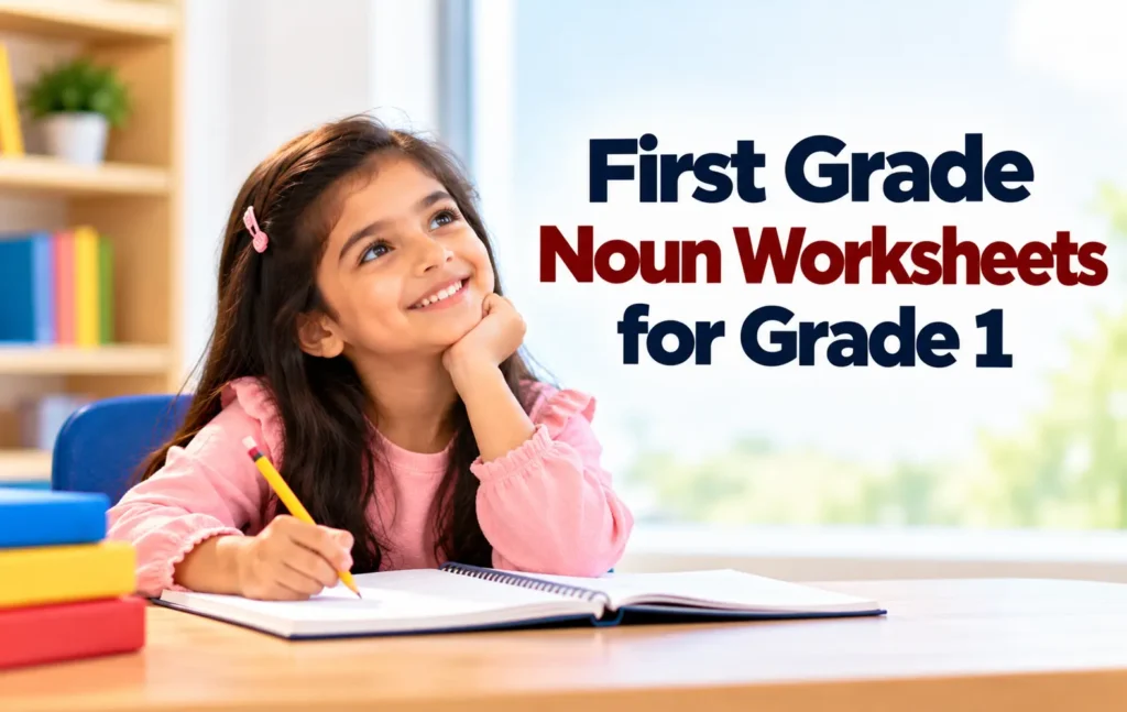 First grade noun worksheets for Grade 1 students