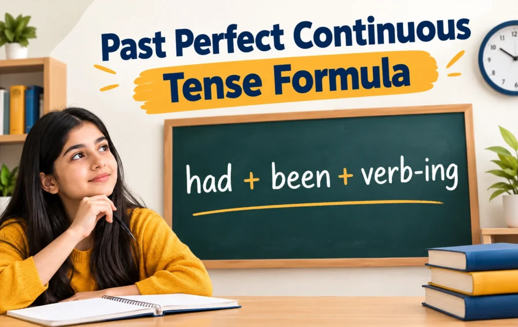 Past perfect continuous tense formula with practice worksheet - Oratrics